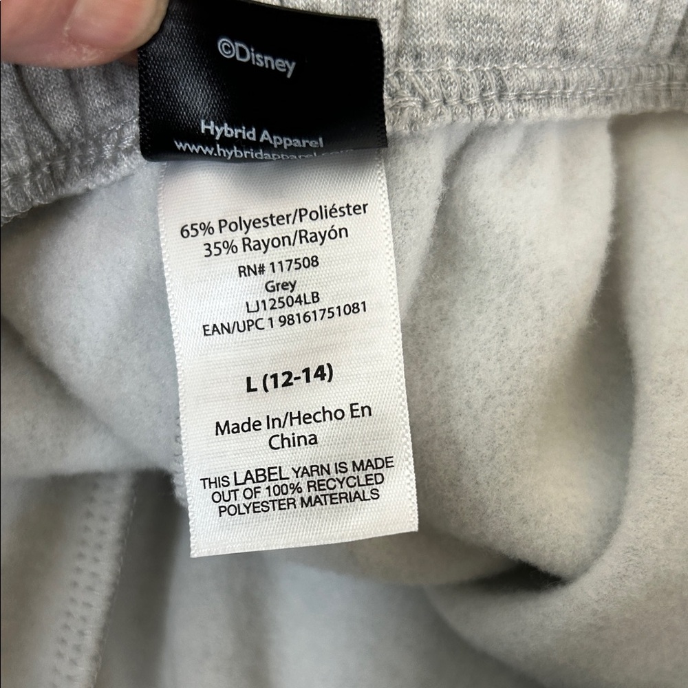Disney Mickey Mouse Gray Joggers Size Large (12-14) - Picture 10 of 11